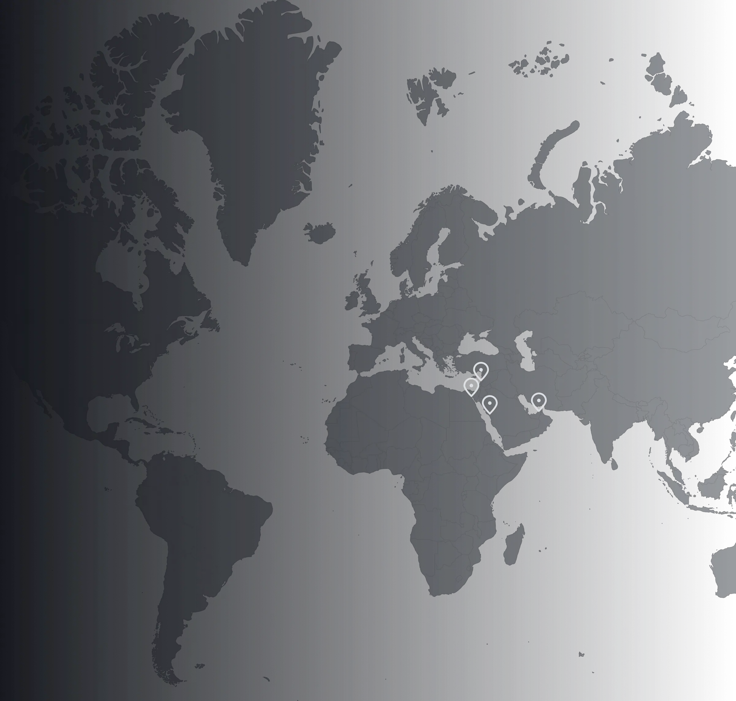 World map showing Modula office locations
